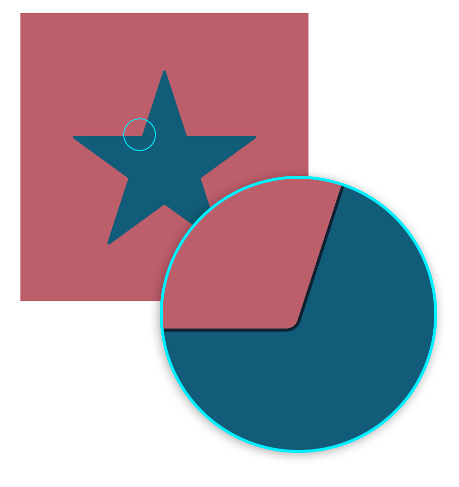 Trapping between two adjacent colors to prevent white gaps from plate misregistration